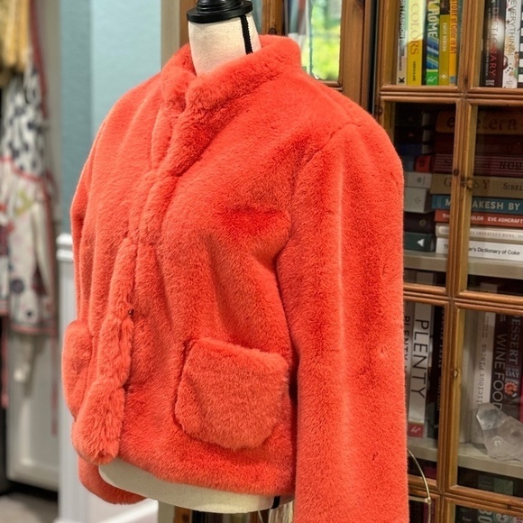 Anthropologie dRA Los Angeles Mango Faux Fur Jacket, Size Medium - Picture 2 of 12